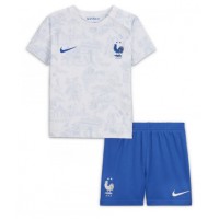 Frankrike Bortedraktsett Barn VM 2022 Kortermet (+ Korte bukser)